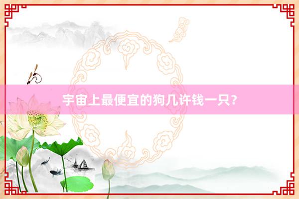 宇宙上最便宜的狗几许钱一只？